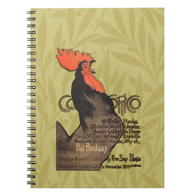 Carnet Rooster Steinlen Cocorico (Devant)