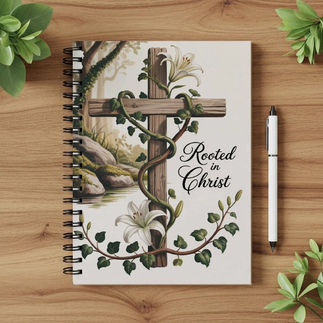Carnet Rooted in Christ, Christian faith notebook  (Créateur téléchargé)
