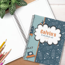 Roquettes de Doodle dans l'espace bleu Motif Nom c