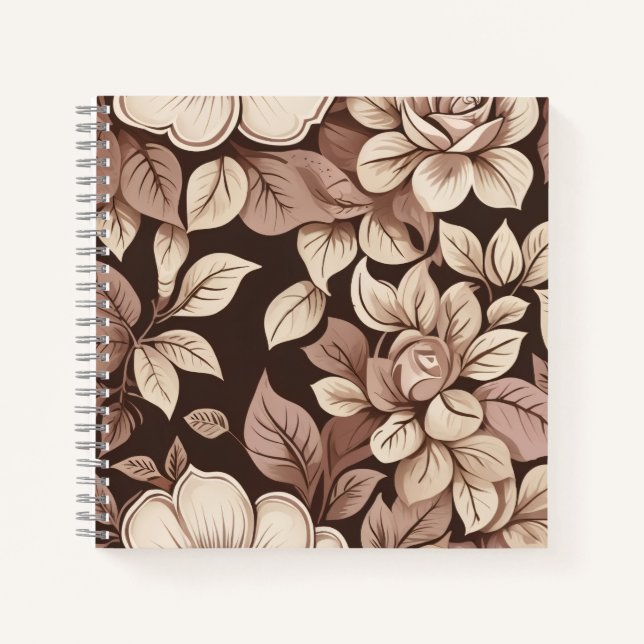 Carnet Rose Antique Botanique (Devant)