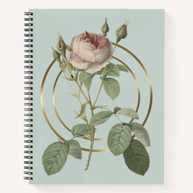 Carnet Rose aquarelle (Devant)