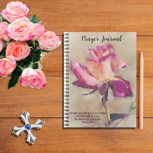 Carnet Rose Art Faith Bible Verse Revue de prière