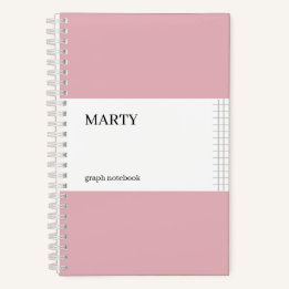 Carnet rose avec monogramme