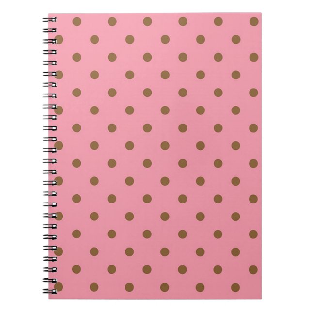 Carnet Rose avec Pois Brown (Devant)