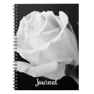 Carnet Rose blanche Fleur d'art photographique personnell