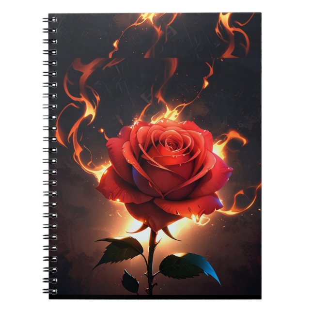Carnet Rose brûlant - La passion rencontre la destruction (Devant)