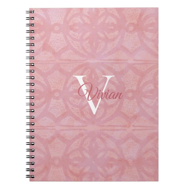 Carnet Rose cerise en fleur (Devant)