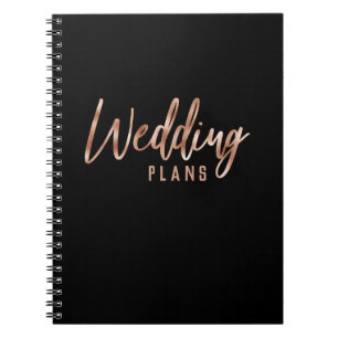 Carnet Rose Chic Gold Moderne Wedding planner de typograp