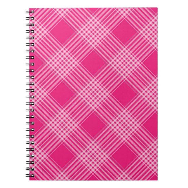 Carnet Rose Clair À Carreaux (Devant)