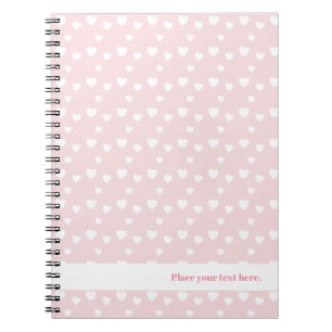 Carnet Rose Clair et Cœurs, anniversaire, douche, fête