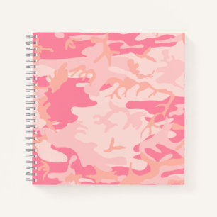 Carnet Rose Clair, Rose, Camouflage Abricot