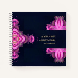 Carnet "Rose cœur brisé en noir dans la poudre"& Futuro