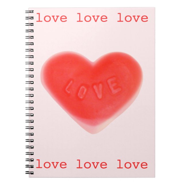 Carnet rose coeur doux (Devant)