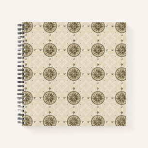 Carnet Rose Compass vintage
