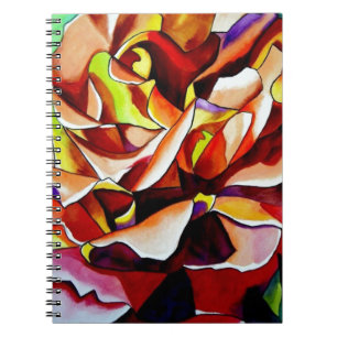 Carnet Rose coucher de soleil arc-en-ciel aquarelle art o