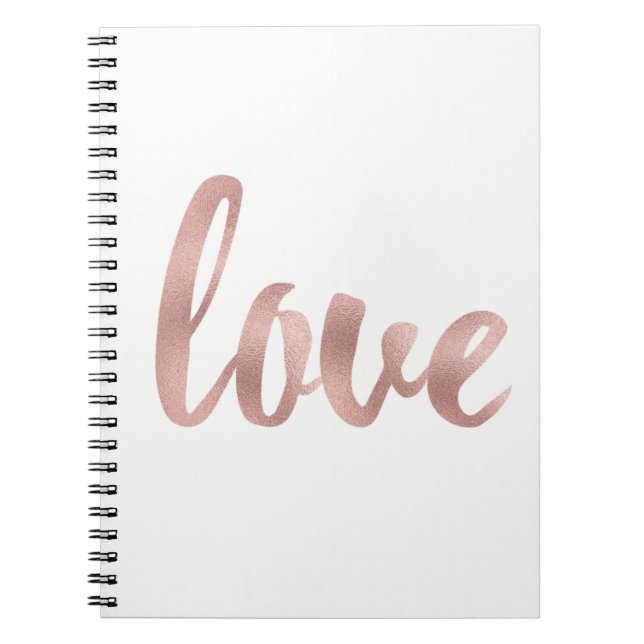 Carnet rose d'amour d'or, police d'aluminium (Devant)