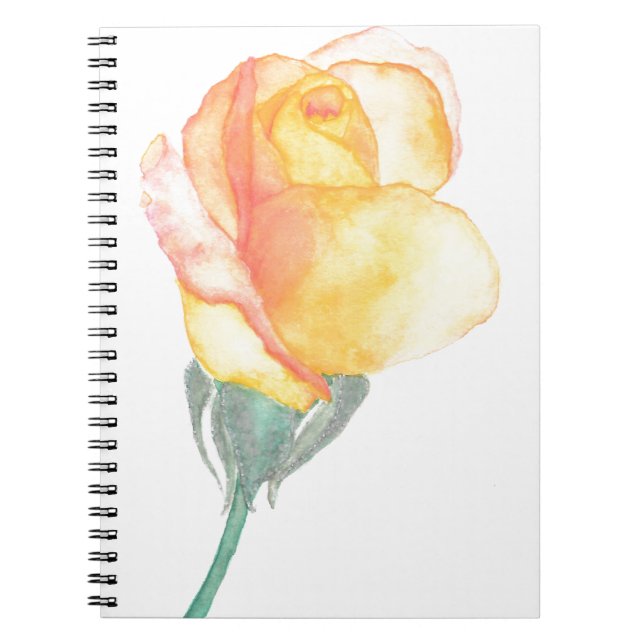 Carnet rose de coucher du soleil jaune (Devant)