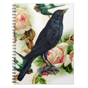Carnet rose de courage de corneille