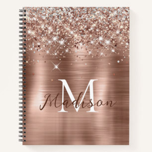 Carnet Rose de Glitterie Gold Faux Parties scintillant Mo