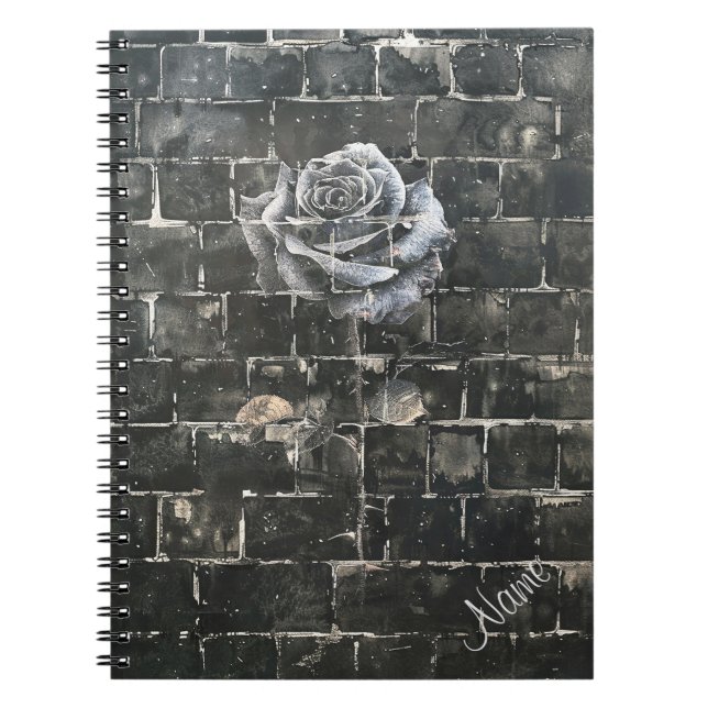 Carnet Rose de graffiti à thème foncé personnalisé (Devant)