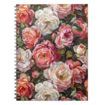 Carnet Rose de peinture à l'huile