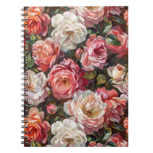 Carnet Rose de peinture à l'huile (Devant)