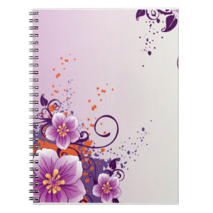 Carnet Rose de prairie à fleurs violettes
