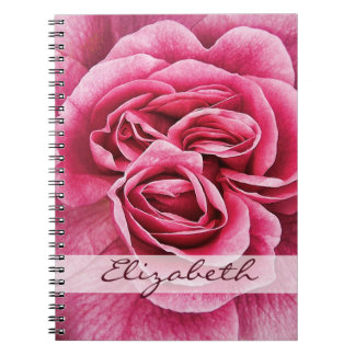 Carnet Rose de rose personnalisé