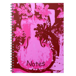 Carnet rose de violon