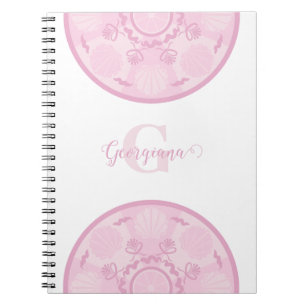 Carnet Rose Dusky personnalisé Grand Millennial Mandala