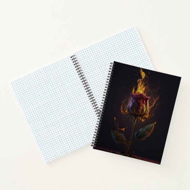 Carnet rose en feu (Intérieur)