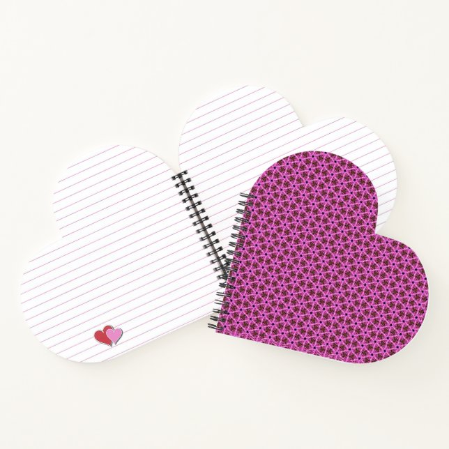 Carnet rose en forme de coeur du Labyrinthe (Intérieur)