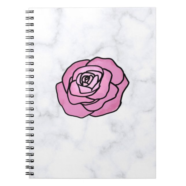 Carnet Rose en marbre (Devant)