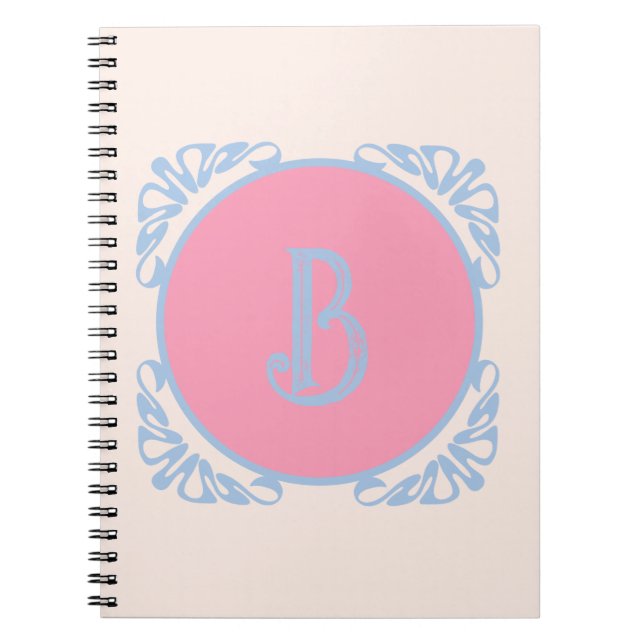 Carnet Rose et bleu personnalisés (Devant)