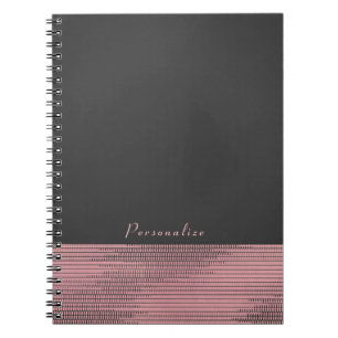 Carnet Rose et gris moderne glamour sequins chic élégant