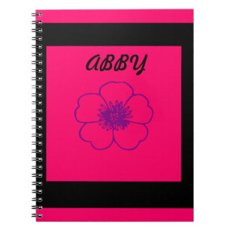 carnet rose et noir de photo