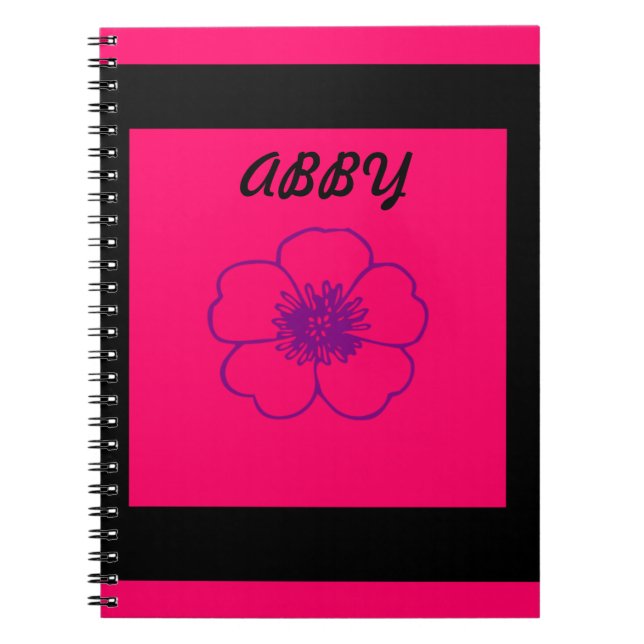 carnet rose et noir de photo (Devant)