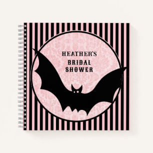 Carnet Rose et Noir   Mariage d'Halloween   Chauve-souris