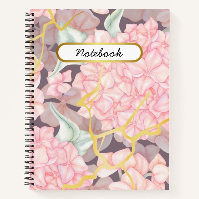 Carnet Rose floral romantique (Devant)