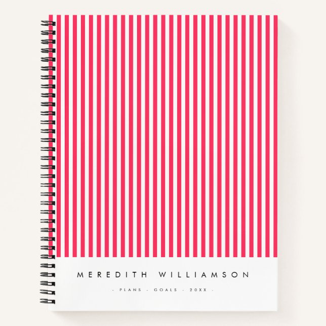 Carnet Rose Fuchsia Chaud Personnalisé (Devant)