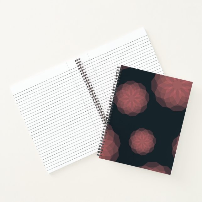 Carnet Rose, géométrique, cool, abstraction fleur tendanc (Intérieur)