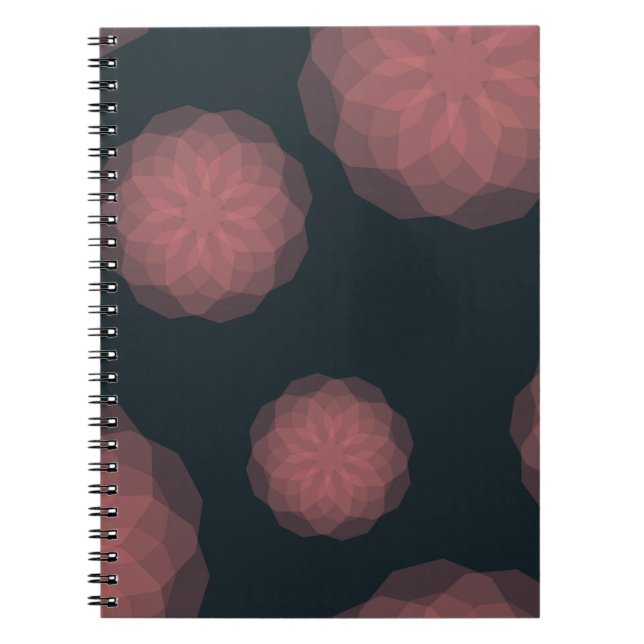Carnet Rose, géométrique, cool, abstraction fleur tendanc (Devant)