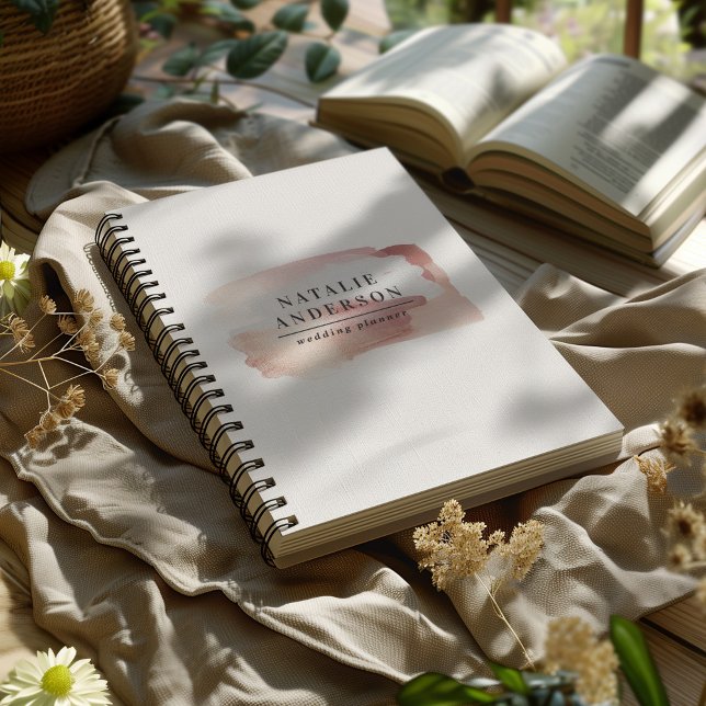 Carnet Rose girly rose or moderne styliser votre logo (Créateur téléchargé)