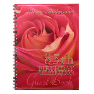 Carnet Rose Gold 85th Birthday Celebration Guest Book