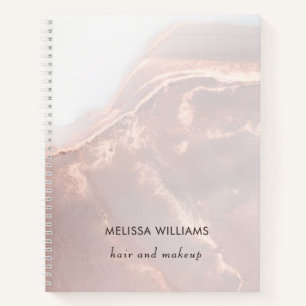 Carnet Rose Gold Encre Marbre