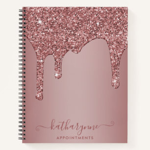 Carnet Rose Gold Étincelle Parties scintillant Déchets R