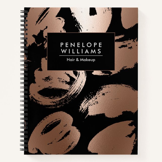 Carnet Rose Gold Foil Abstrait (Devant)