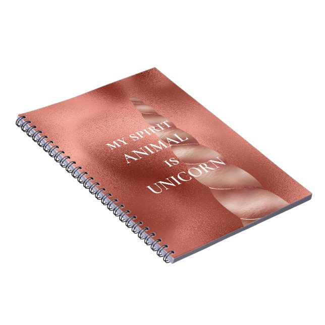 Carnet Rose Gold Glam Unicorn (Côté Droit)