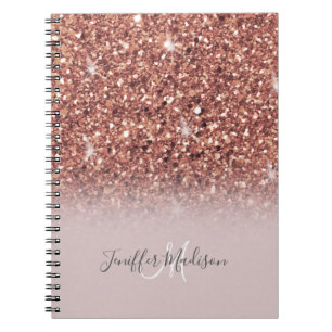 Carnet Rose Gold Glitter Drips