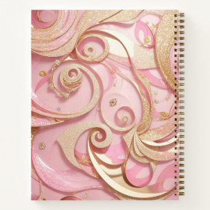 Carnet Rose Gold Parties scintillant filles Étincelles Ro